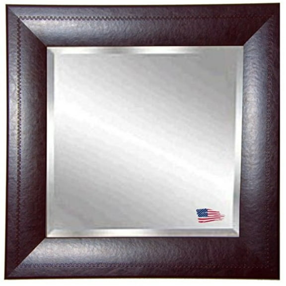 Rayne Espresso Leather Wall Mirror