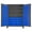 Blue, variant on 14 Gauge Flush Style Lockable Double Door Storage Cabinet with 185 Red Hook on Bins & 3 Adjustable Shelves - Gray - 60 in.