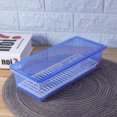 thumbnail image 2 of Caja de almacenamiento para palillos de cocina, transparente, a prueba de polvo, organizador de vajilla, bandeja para cubiertos y recipiente para utensilios (azul), 2 of 5