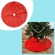 thumbnail image 3 of Shaggy Christmas Decor Christmas Tree Mat forma forma forma para Las Vacaciones de año de nuevo Red 90cm Soledad Falda de árbol, 3 of 7