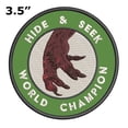 thumbnail image 2 of Bigfoot Patrol! Hide & Seek Champion 3.5" Iron On Or Sew On Embroidered Fabric Badge Patch Unexplained Mysteries Iconic Series, 2 of 2