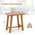 thumbnail image 3 of Gymax Teak Shower Bench  Bathroom Shower Stool for Shaving Legs & Spa Bath Natural, 3 of 10