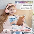 thumbnail image 2 of IFECCO Auriculares inalámbricos para niños con micrófono, Orejas de Gato Plegables y Lindas con luz, Auriculares Bluetooth para niños y niñas con Estuche para Regalos Escolares, Viajes, 2 of 5