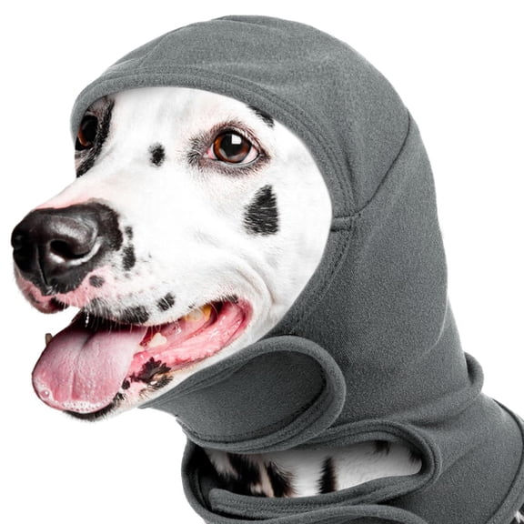 Calming Hoodie Dog Ear Covers-No Shake Hematomas Ear Wraps for Dogs, Adjustable Head Wrap Muffs Noise Cancelling Protector, Anxiety Relief, Fireworks （Grey,M）