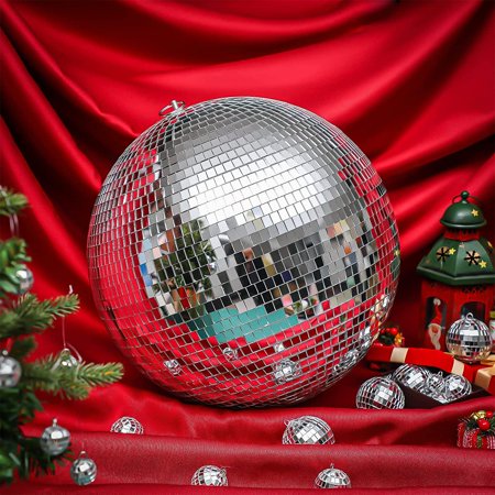 

20 Pcs Hanging Mirror Disco Ball Ornaments Glass Disco Balls Decoration Different Sizes 70s Reflective Mini Disco Ball Decor with Rope (16 Inch 2.4 Inch 1.6 Inch 0.8 Inch)