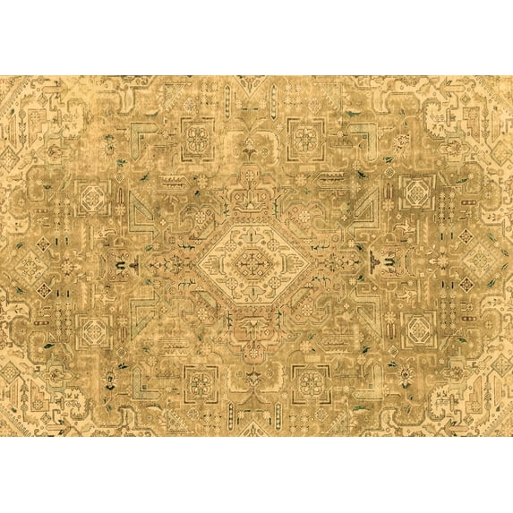 Ahgly Company Machine Washable Indoor Rectangle Abstract Brown Modern Area Rugs, 6' x 9'