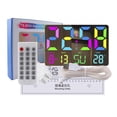 thumbnail image 1 of Reloj de mesa digital Strade Fareast Limited reloj de pared LED con Dos alarmas Concha blanca 24,5 cm x 16 cm x 2,5 cm, 1 of 8