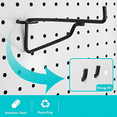 thumbnail image 3 of LOVEVER Peg Board Shelf Hooks  8PACK 6In Metal Utility Hook Set  Organizer for Garage Workbench Art Craft Room Office, 3 of 6