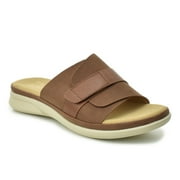 Taryn Rose Women's Bellan Wedge Sandals Brown Nubuck - 8