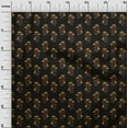thumbnail image 2 of oneOone Polyester Lycra Fabric Leaves & Floral Block Printed Fabric 1 Yard 56 Inch Wide, 2 of 4
