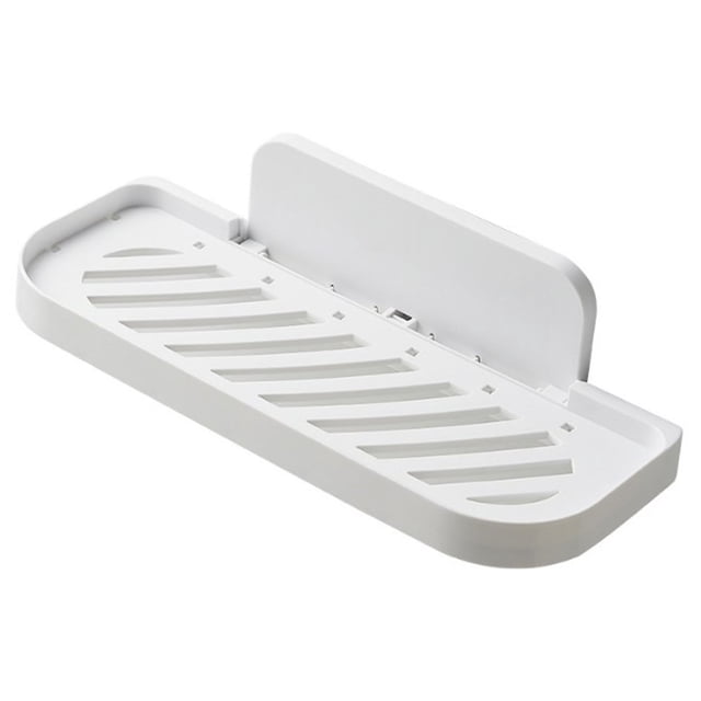 Estante de Baño Sin Perforaciones, Estantes de Pared de Ducha Adhesivos Decorativos Sin Rastro A Prueba de Óxido, Resistes y Plegables para Baño