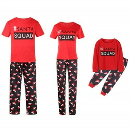 

YiLvUst Matching Christmas Family Pajamas Set Holiday Short Sleeve Santa Claus 2Pcs PJS Set for for Kids Men Women