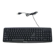 Verbatim Slimline Corded USB Keyboard, Black