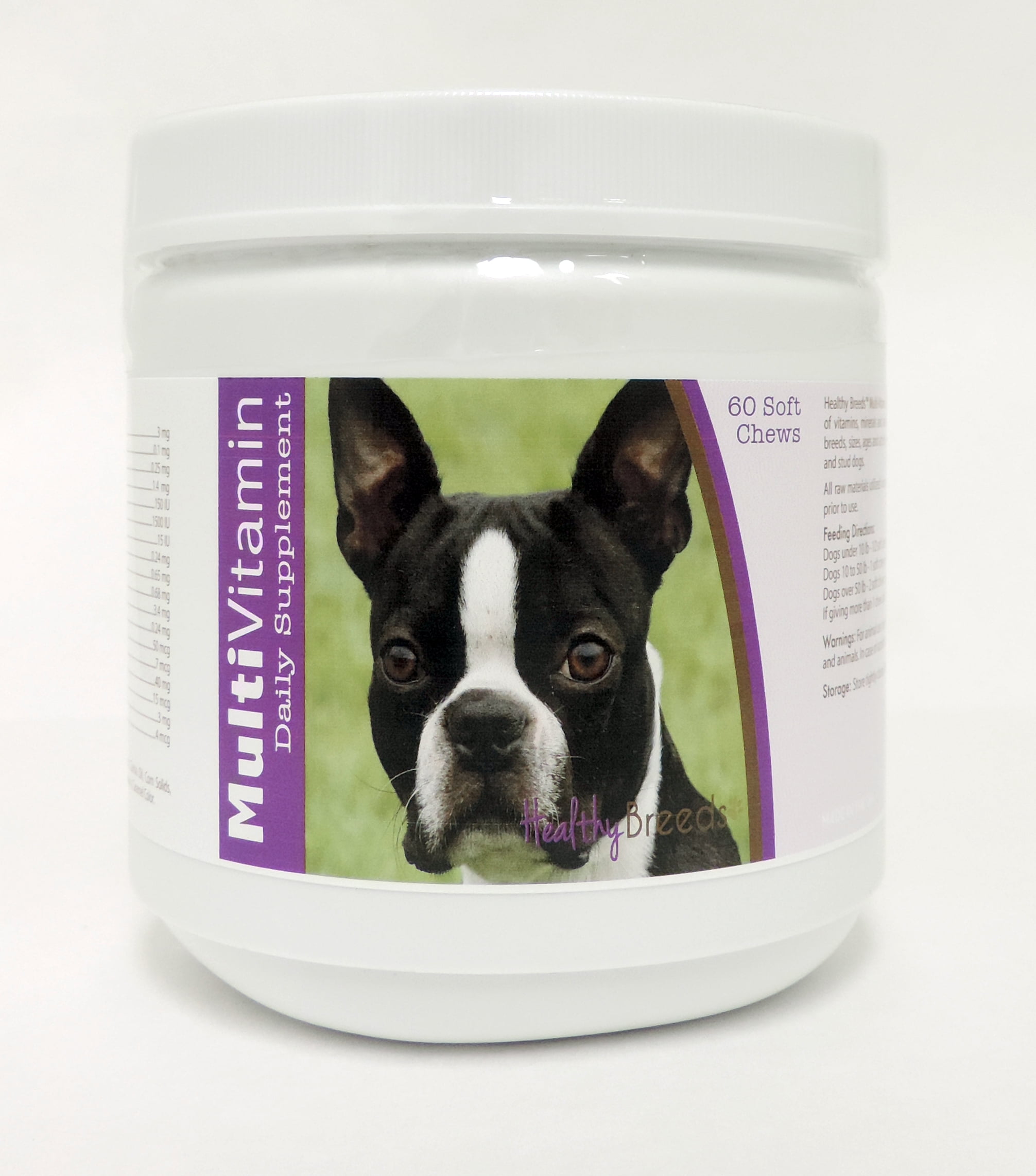 Healthy Breeds Dog MultiVitamin Soft Chew for Boston Terrier, Daily