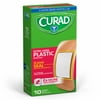 Curad Plastic Adhesive Bandages, Tan, 10 Ct