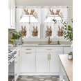 thumbnail image 5 of Spring Easter Kitchen Curtains Sets 36 Inch Length with Valance, Bunny Botanical Garden Floral Basket Swag Valances and Tiers Curtain Set Drapes Swag Curtains for Living Room, Bathroom, Bedroom, Cafe, 5 of 6