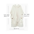 thumbnail image 2 of QQAMB Women's Cable Knit Poncho Sweater Casual Hooded Pullover Shawls Wraps Warm Fashion Tassels Shawl with Decorative Button, 2 of 2