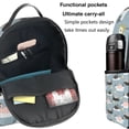 thumbnail image 5 of Lsque Swan Princess On Lake Pattern Backpack – School Travel Canvas Daypack with Ergonomic Padded Straps, Multiple Compartments & Leather Handle, 5 of 5
