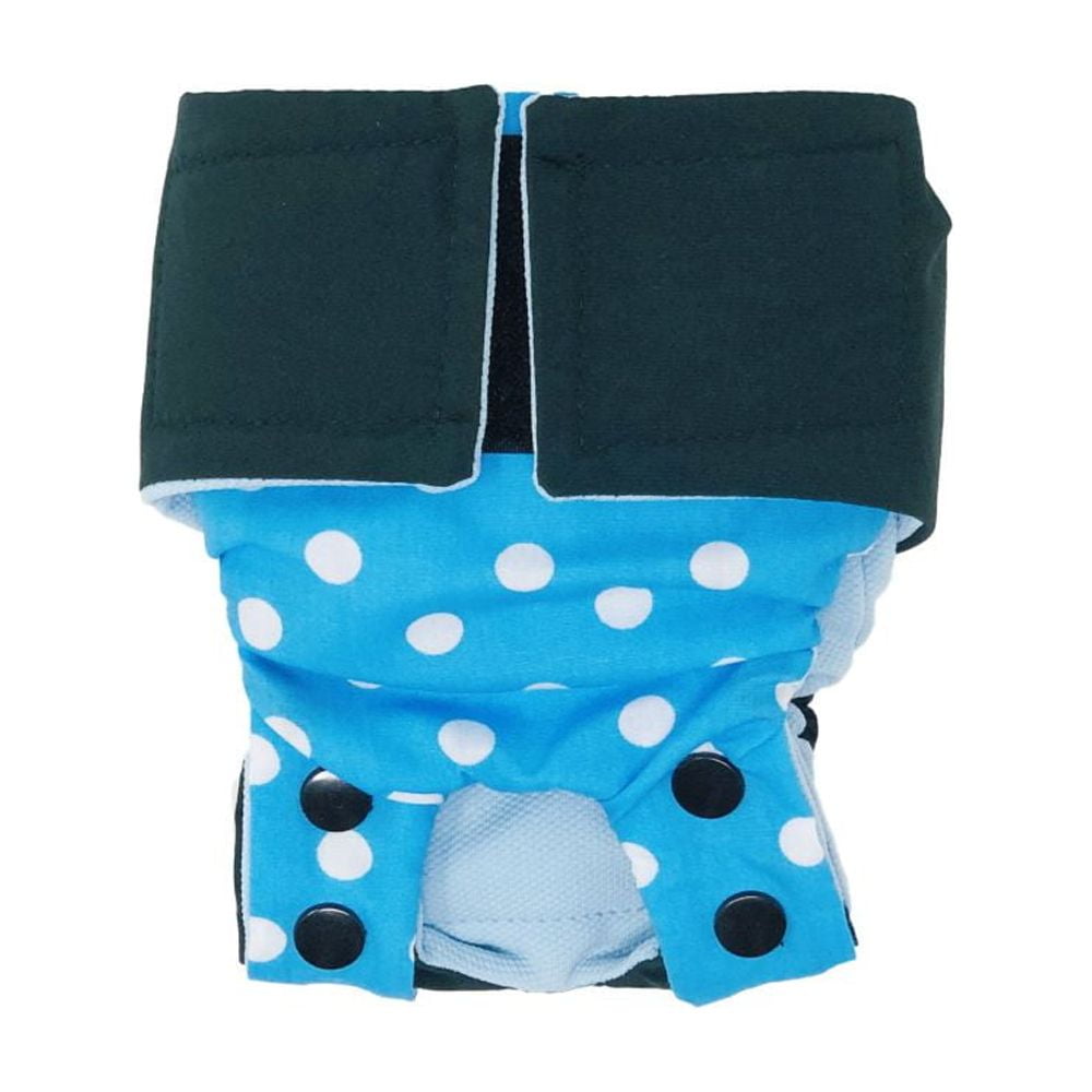 Barkertime Sky Blue Polka Dot Cat Diaper Snappy
