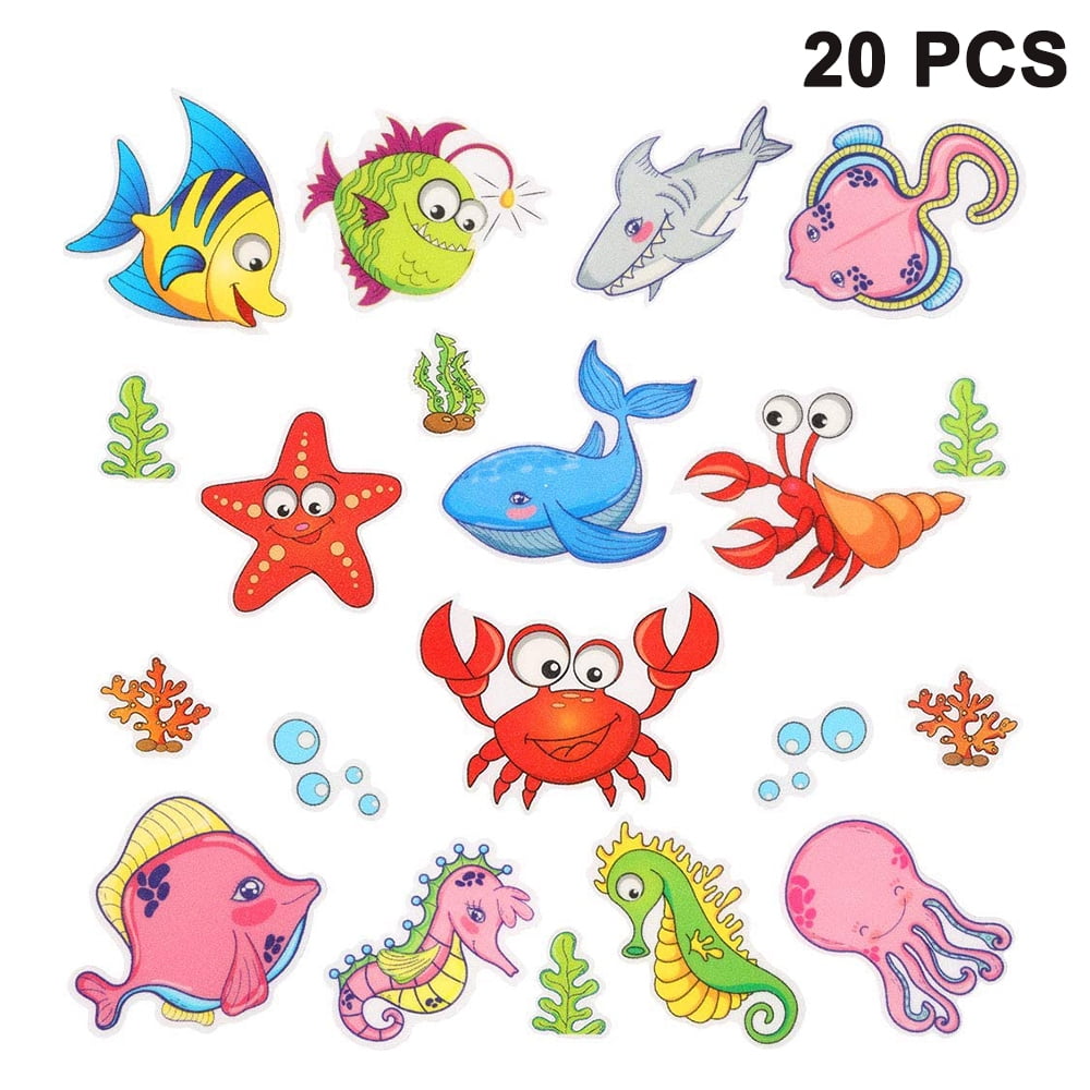 Non Slip Bathtub Stickers, 20Pcs Sea Adhesive Kids Anti Slip Decal