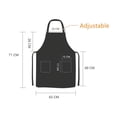 thumbnail image 2 of Novo Adjustable Bib Aprons with 2 Pockets for Restaurant/Home/Commercial Kitchen, Black, 2 of 5