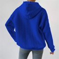 thumbnail image 2 of Mode Femmes Sweat à Capuche en Tricot Torsadé Pull Décontracté Manches Longues Ample, 2 of 3