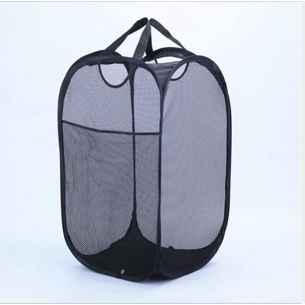 Mesh Popup Laundry Hamper Portable, Durable Handles, Collapsible for