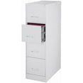 thumbnail image 4 of Home Square 4 Drawer Vertical Wood Filing Cabinet Set in Light Gray (Set of 2), 4 of 7