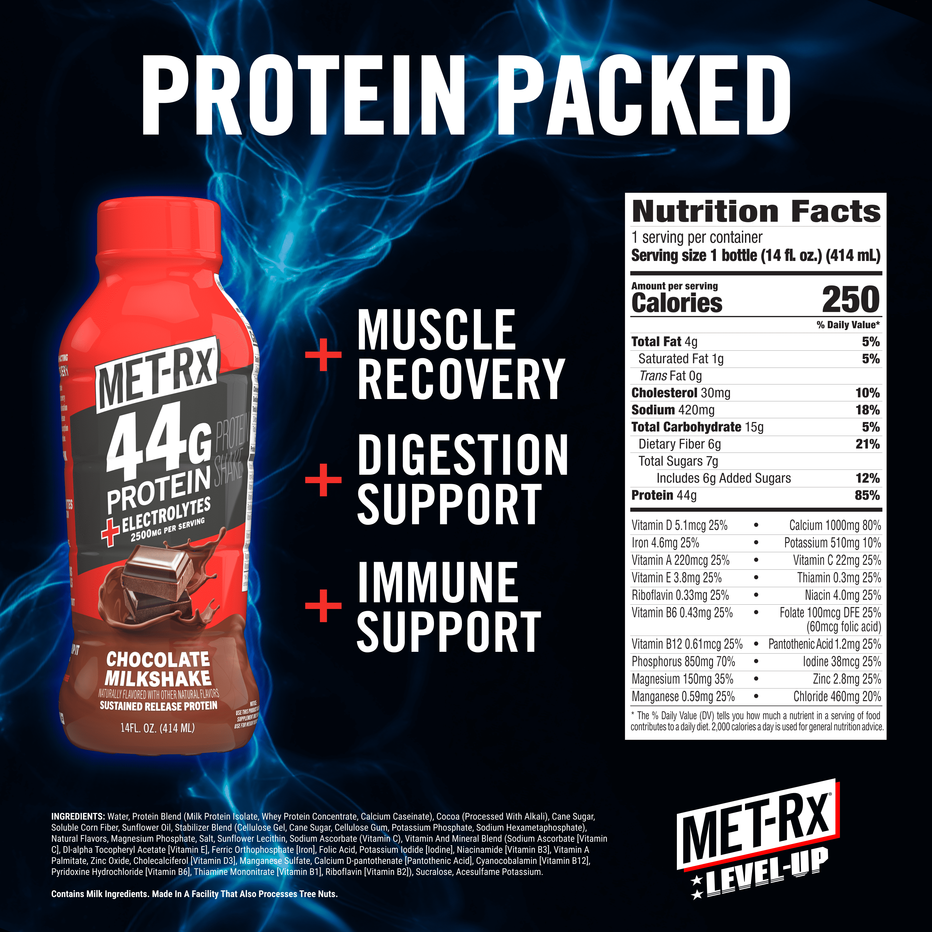 MET-Rx Chocolate RTD 44g High Protein Shake 1ct