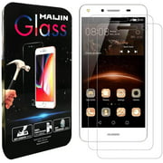 Compatible with Huawei Y5 II Screen Protector Foils, (2 Pack) 9H Hardness Tempered Glass Film for Huawei Y5II