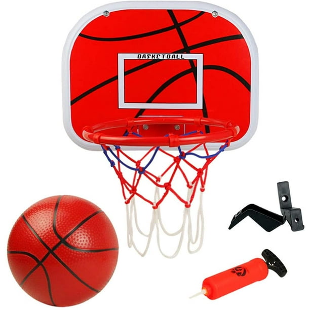 Panier de basket avec basket-ball et jante en métal pompe cerceau