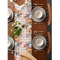 thumbnail image 5 of Table Runners 70 Inches Long Dress Scarves, Thanksgiving Eucalyptus Farmhouse Coffee/Dining/Kitchen Table Decor, Holiday Table Runner, Fall Pumpkins Autumn Retro Plaid 13x70 Inch, 5 of 7