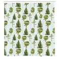 thumbnail image 3 of Ambesonne Leaves Shower Curtain, Spring Season Theme Graphic, 69"Wx75"L, Pale Blue Apple Green, 3 of 5