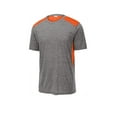 thumbnail image 3 of Sport Tek Adult Male Men Electric Heather T-Shirt Dp Or/Dk Gy He X-Small, 3 of 4