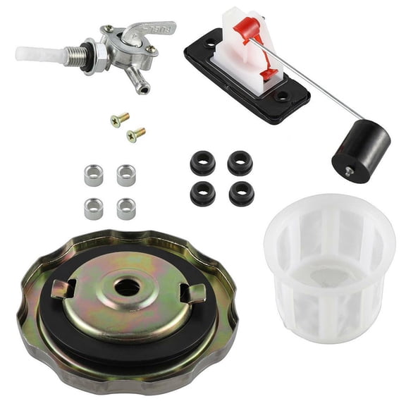 Fuel Gas Tank Generator Petcock Filter Gauge Cap Universal 5 Gallon 7 Gallon