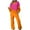 2#Orange, variant on qolati Lounge Sets for Women Fall 2024 Matching Sets 2 Piece Outfit Long Sleeve Color Block Sweatshirts and Drawstring Jogger Pants Sets Tracksuits Orange S 4