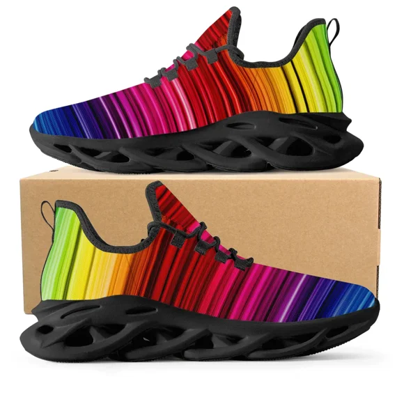 Colorful Design Fashion Hot Sneakers Mens Womens Teenagers Breathable Mesh Casual Running Shoes Lace-Up Basketball Shoe