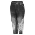 thumbnail image 6 of Pntutb Womens Clearance,Women's Plus Size Lace Print Splice Elastic Hight Waist Casual Leggings Pants Rollback Clothes, 6 of 6