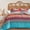 Boho-colorful Stripes, variant on 7-Piece Queen Pink Blue Floral Tribal Bohemian Reversible Comforter Set, All Season Bed in a Bag with Sheets & Pillowcases