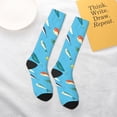 thumbnail image 5 of Balery Different Color Fishing Bait Printed Novelty Socks Men's Women's Crew Socks Sports Socks Knee High Socks Cotton Socks Quirky and Cool Socks, 5 of 9
