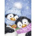 thumbnail image 1 of HOMFUN-pintura de diamante redondo/cuadrado completa, cuadro artesanal 5D, punto de cruz bordado 3D de "pingüino de Navidad de invierno", regalo para decoración del hogar, 1 of 4