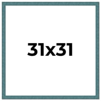 31x31 Frame Blue Rustic Barnwood Solid Wood Picture Frame Width 1.25 Inches | Interior Depth 0.5