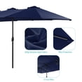 thumbnail image 6 of Sonerlic 15 x 9ft Double-Sided Patio Umbrella with Large Canopy Outdoor Table Umbrella for Garden, deck and pool,Navy Blue, 6 of 7
