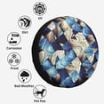 thumbnail image 6 of Kdxio Abstract Blue Squares for Tire Cover Wheel Protectors Tyre Covers Weatherproof Wheel Covers Universal Fit for Trailer Rv SUV Truck Camper Travel Trailers 16 inch, 6 of 8