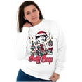 thumbnail image 3 of Betty Boop Christmas Ms. Santa Claus Women Crewneck Sweatshirt Brisco Brands S, 3 of 6