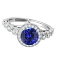 thumbnail image 2 of Mauli Jewels Rings for Women 1.20 Carat Diamond And Tanzanite Ring 4-prong 14k White Gold, 2 of 6