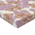 thumbnail image 4 of Ambesonne Floral Silhouettes Fitted Sheet, Bicolored Blooms, Twin Size, Mauve Pastel Yellow, 4 of 5