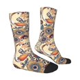 thumbnail image 4 of Yiaed Floral With Birds And Fantasy Flowers Print Great elasticity Crew Socks Sports socks for Men and Women, 4 of 5