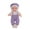 Purple, variant on Pink 8.66In Talking Vinyl Doll With Voice Blinking Soft Rubber Simulation Toy For Kids Early Education