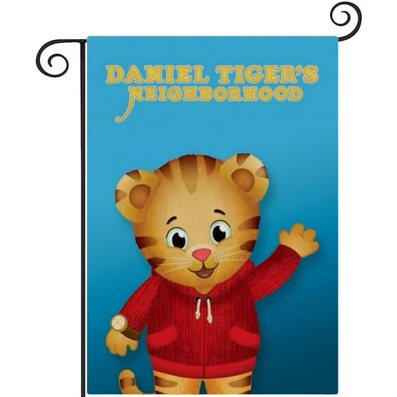 Daniel Tiger's Neighborhood-themed Garden Flag. Perfect gift for fans, friends, and family members, and suitable for outdoor activities, party decorations11''x18''